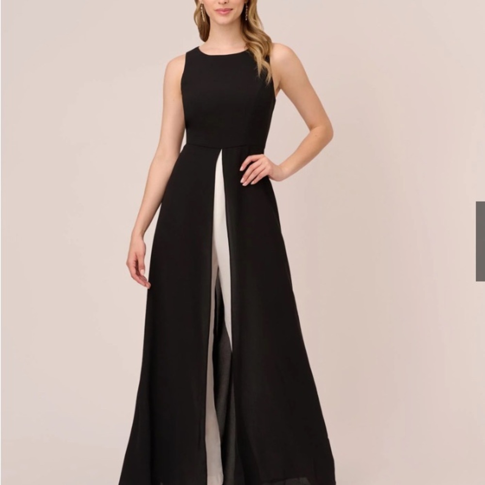 Adrianna Papell Black and White Maxi Dress